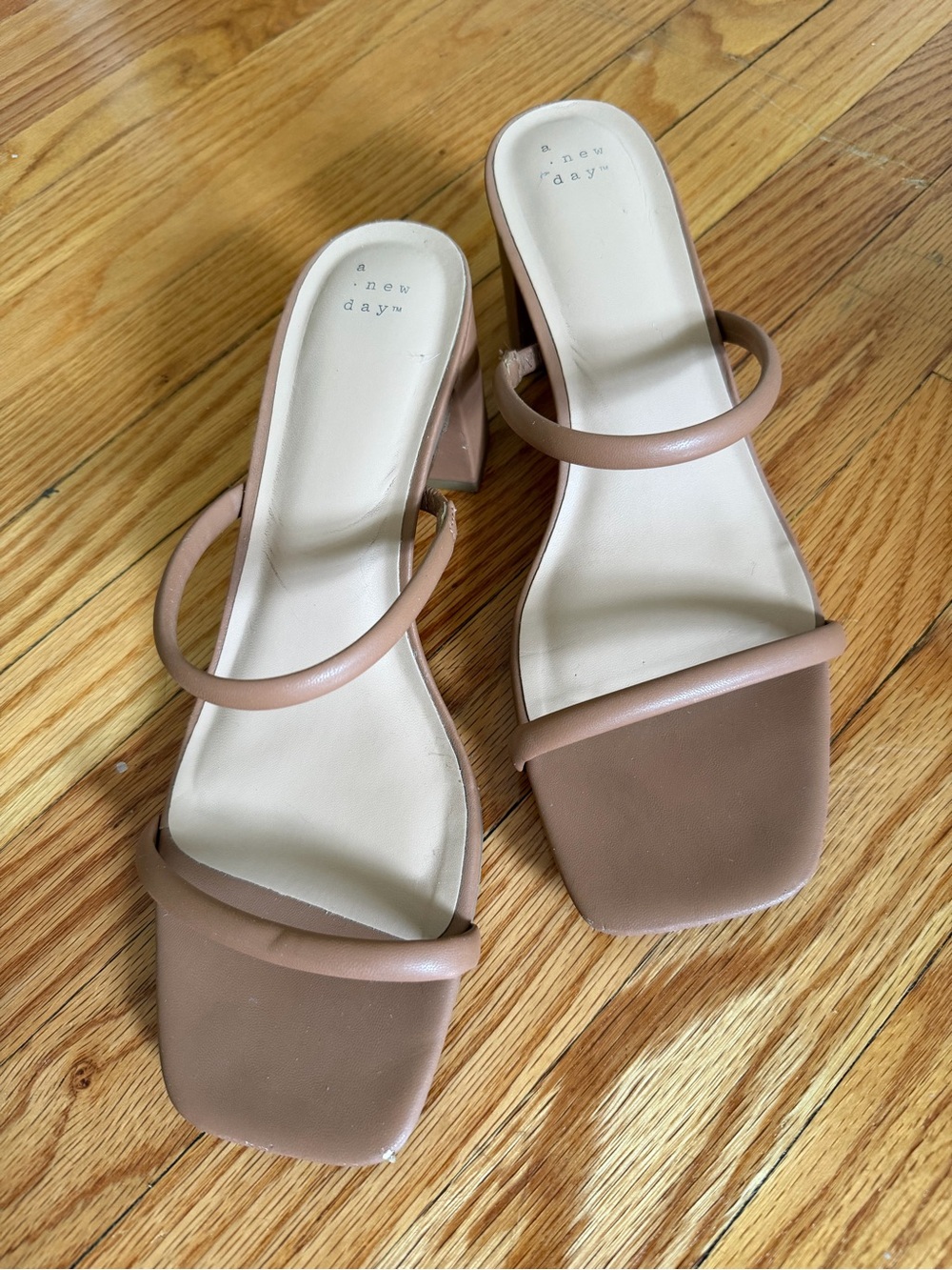 Tan Summer Block Heels